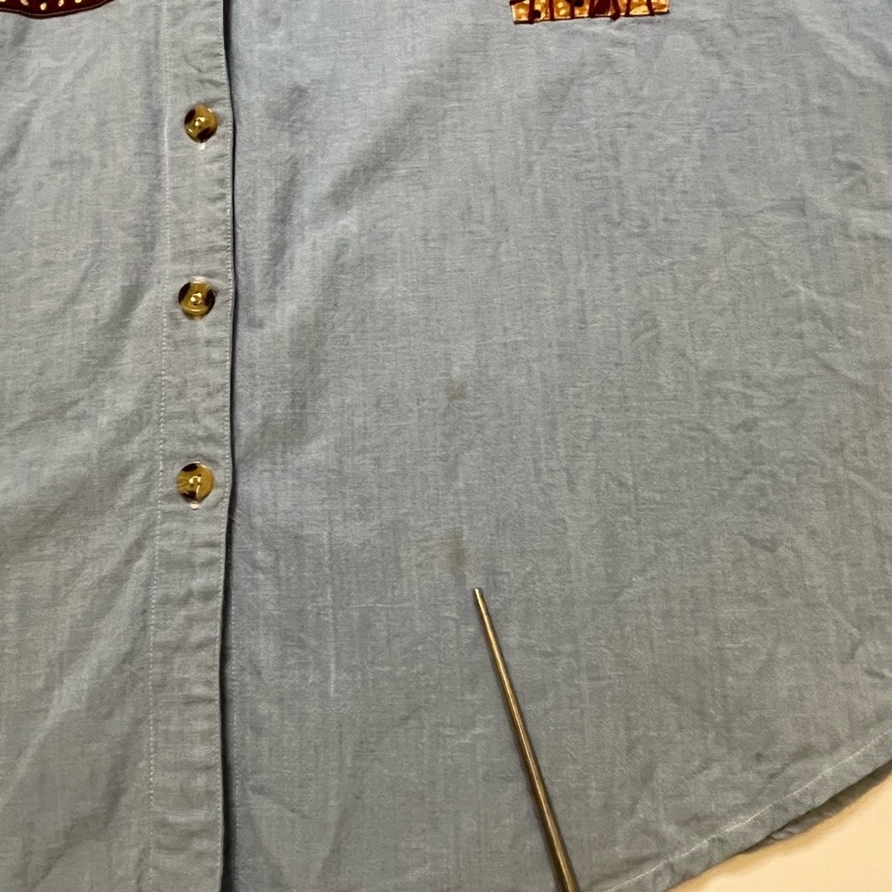 Boho Patchwork Embroidered Beaded Shirt Casey & M… - image 9